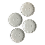 4 Sarreguemines earthenware saucers Ivory