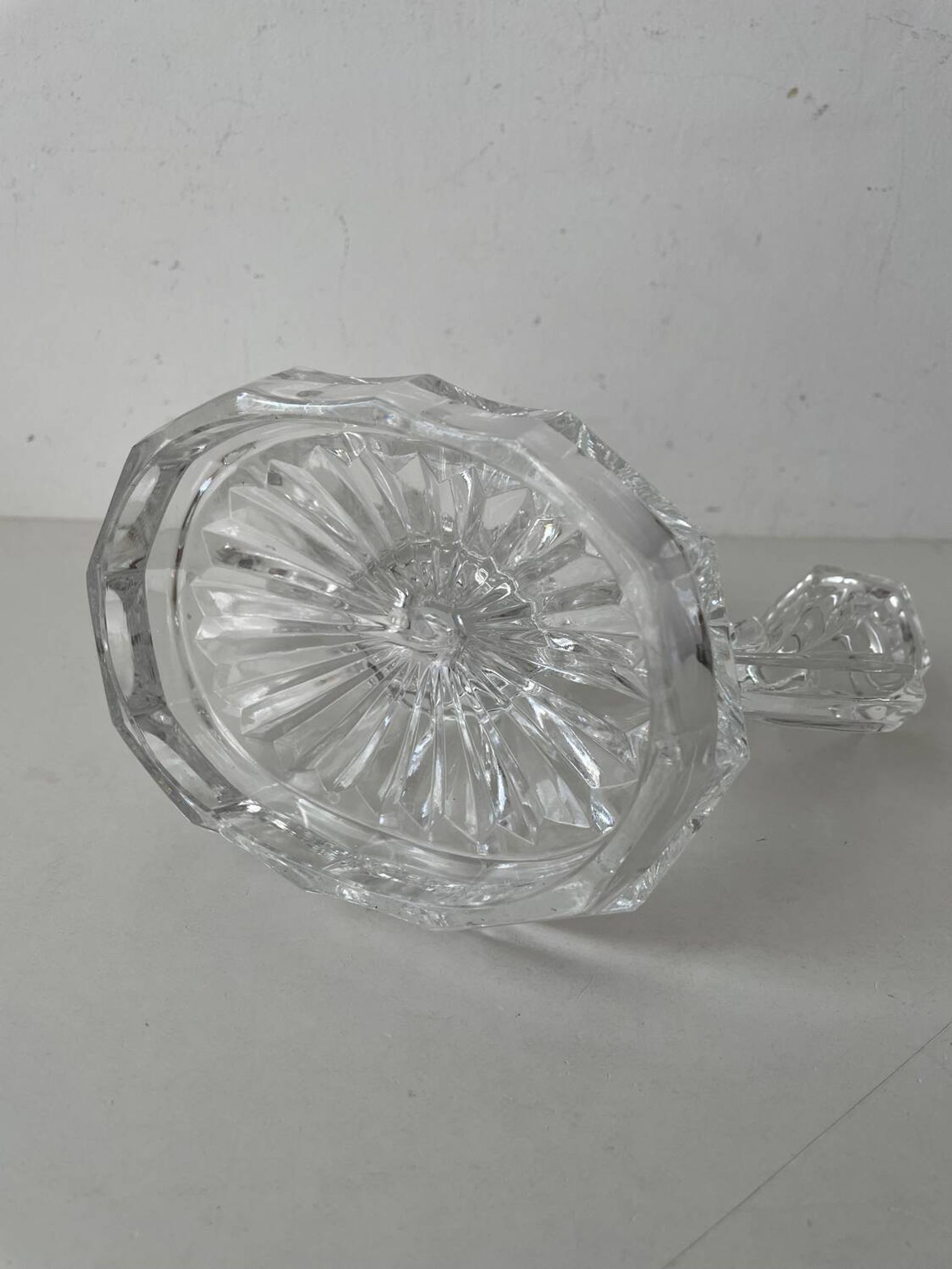 Bougeoir en verre annees 50