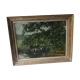 Painting on canvas, green countryside