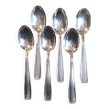 Set of 6 silver plated soup spoons