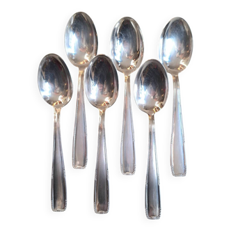 Set of 6 silver plated soup spoons