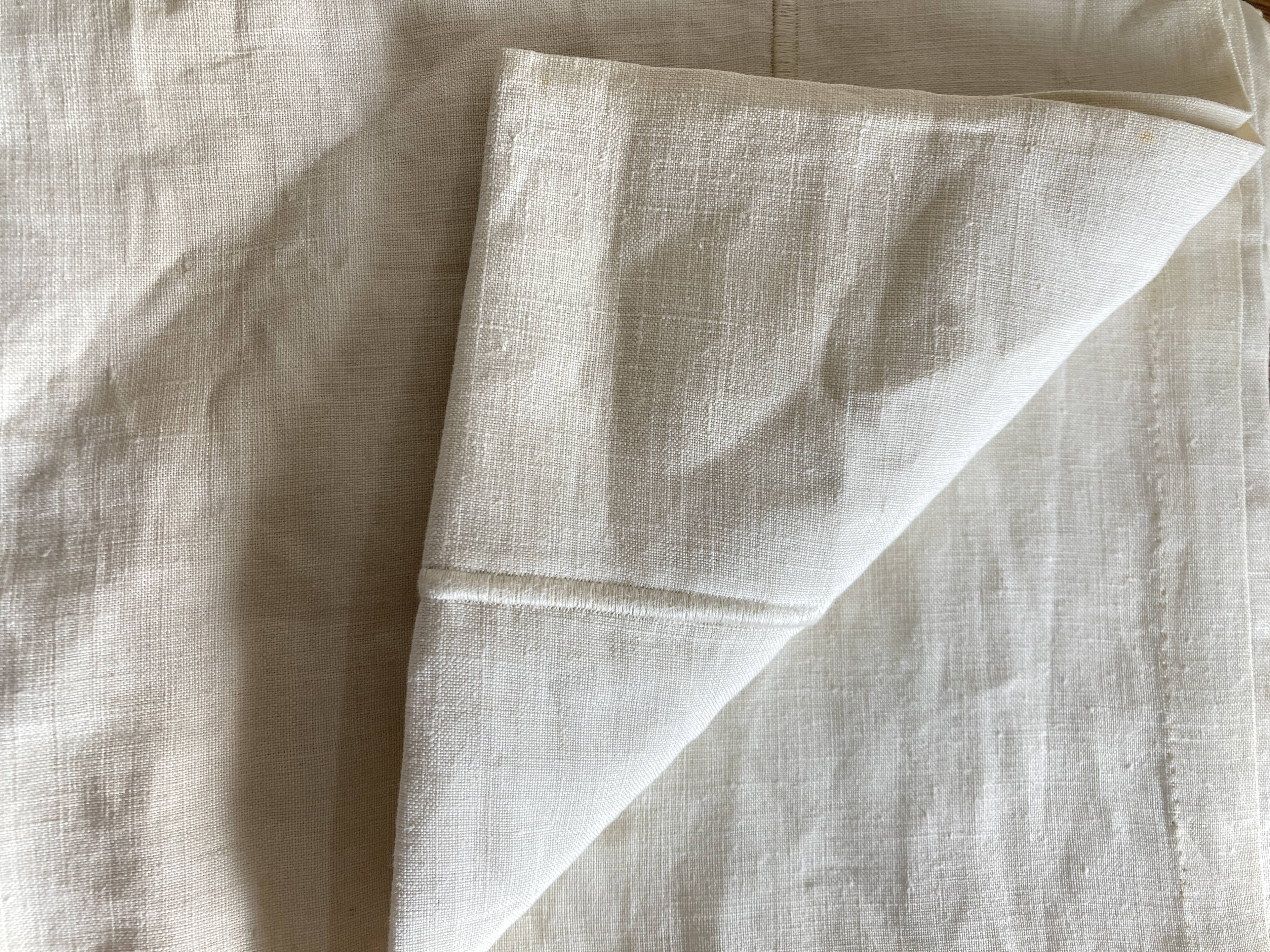 Drap de réserve 1960 en toile de lin brut 210x330