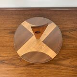 Midcentury modern wood and glass turntable