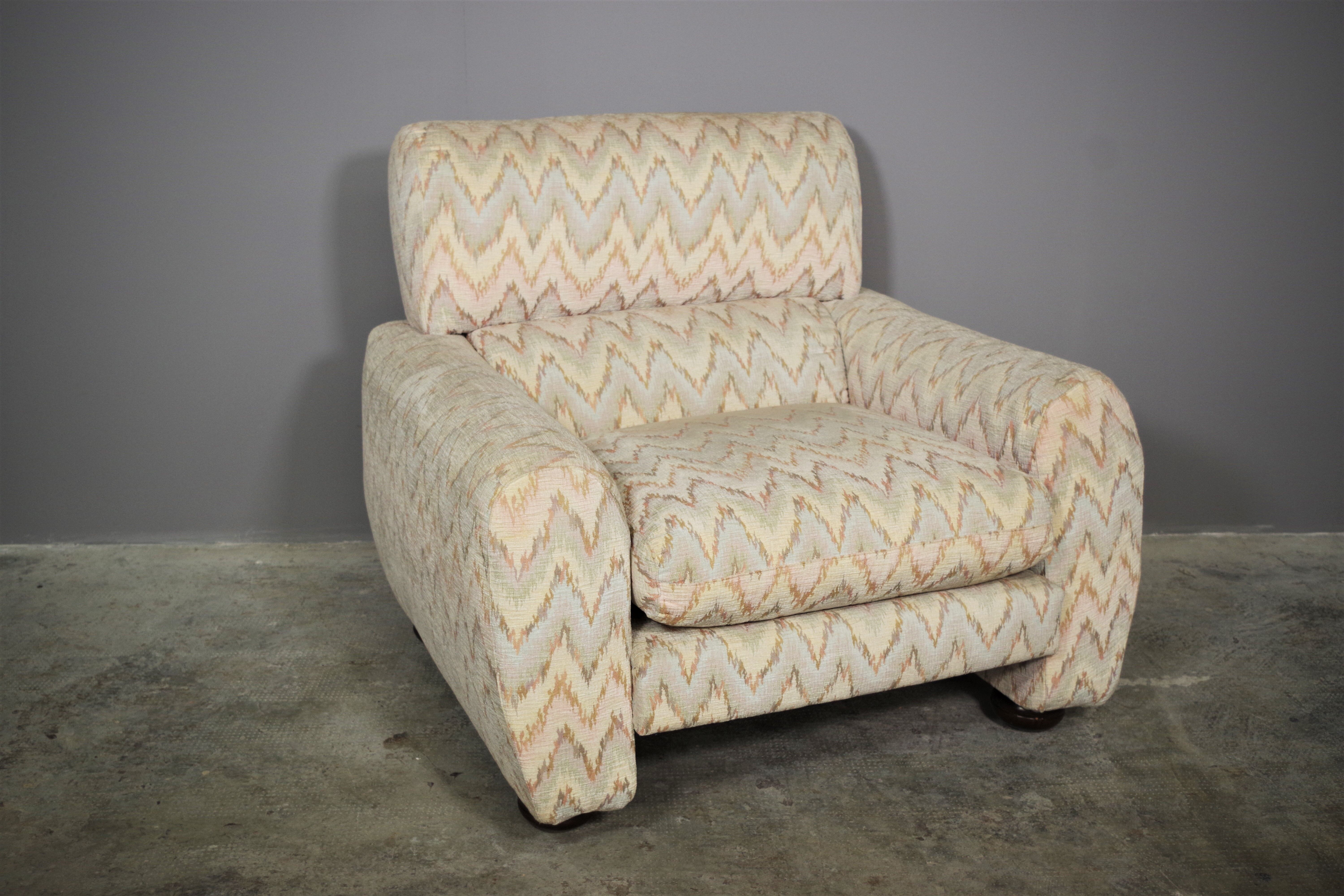 Missoni armchairs, 1970s, set of 3