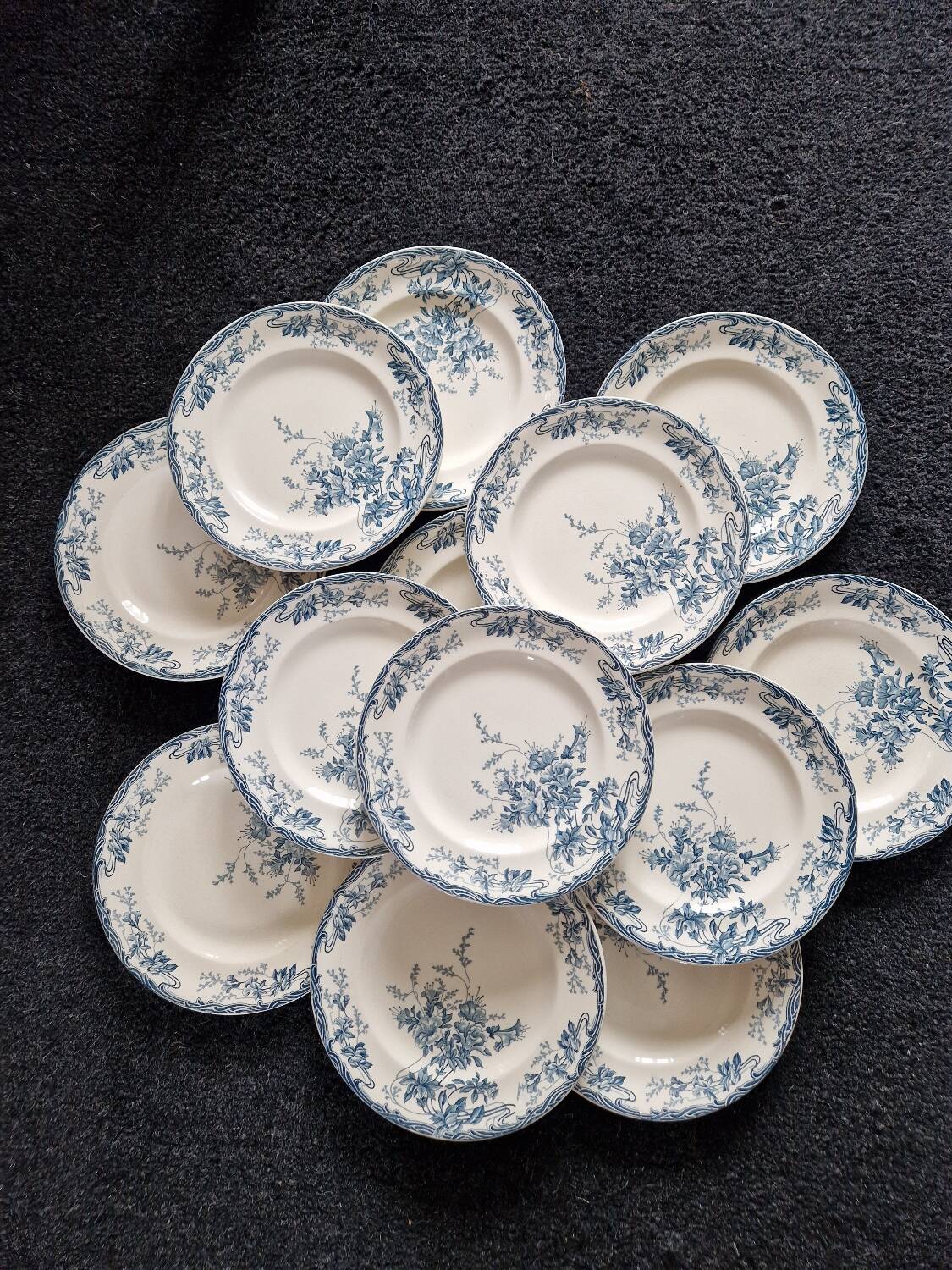 13 Longwy Azaleas dinner plates