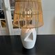 Lampe vintage en céramique ajourée