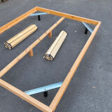 Solid wood bed and Japanese style box spring