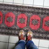 Vintage Uzbek Bukhara runner 63cm x 170cm 1960s