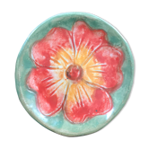 Orange flower trinket tray