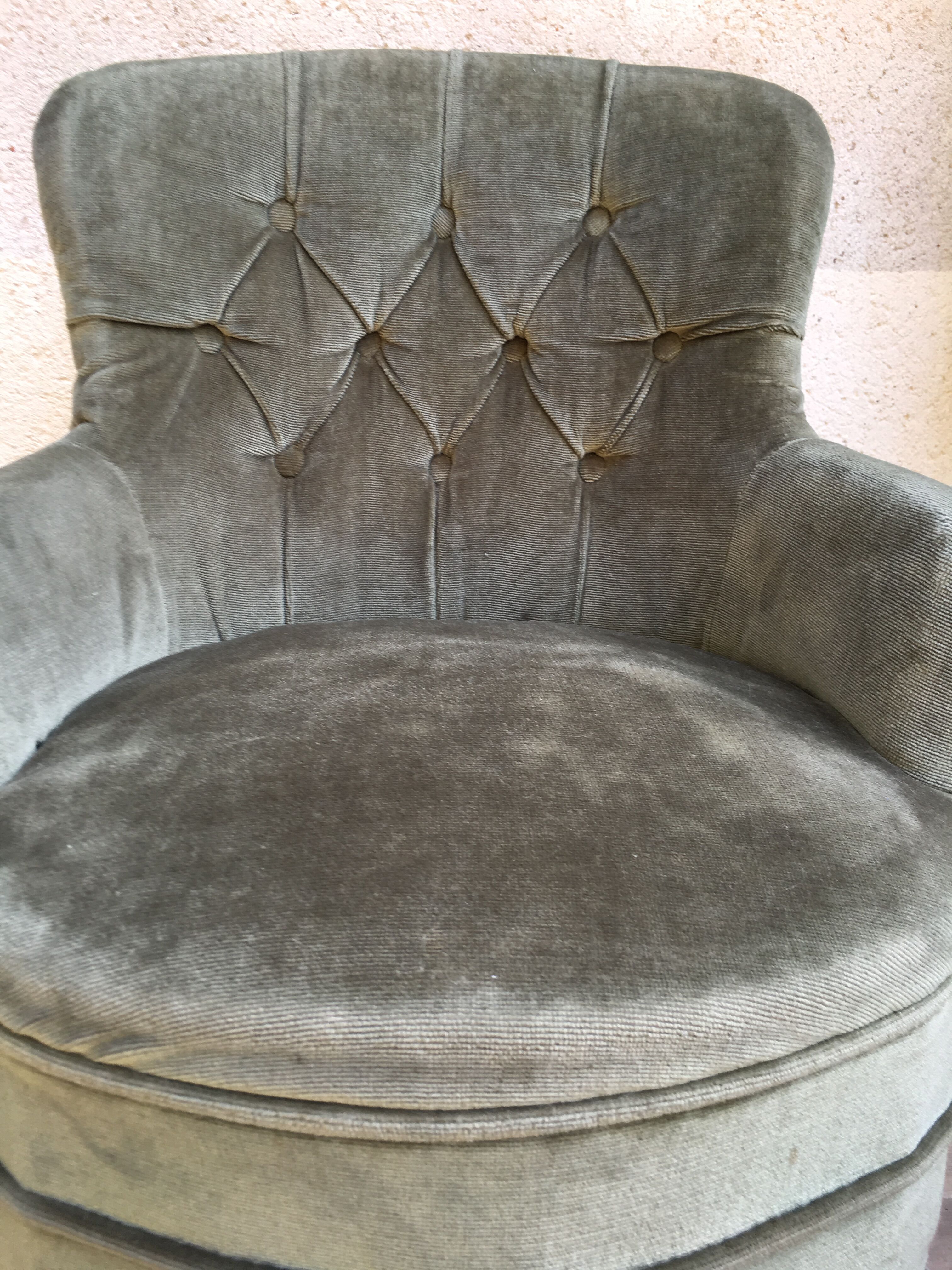 Velvet toad armchair