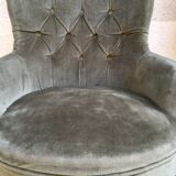 Velvet toad armchair