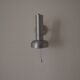 Wall lamp in brushed metal, design 1970