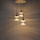 Mid century adjustable glass chandelier by pokrok zilina, 1970s