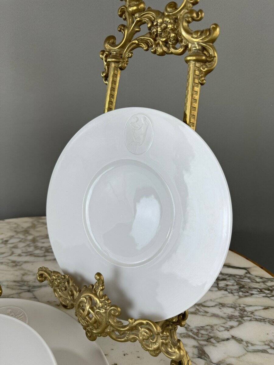 Kmp Berlin Porcelain Flatware and Dessert Plates Set, 20th Century