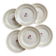 6 vintage dessert plates faience Saint-Amandinoise Saint-Amand model