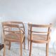 Pair of chairs in the style of antique armchairs circa 1940 - engraved seat.
