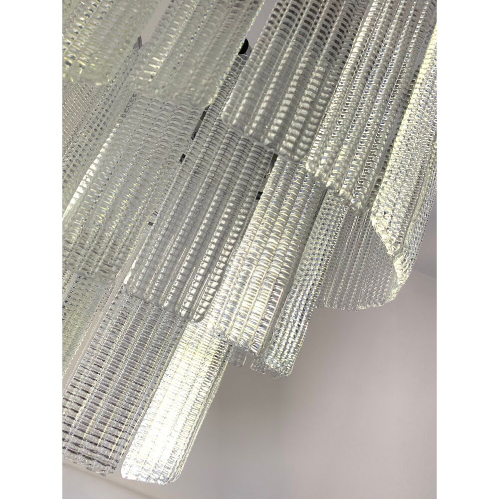 Diamond strips”listelli” murano glass belt chandelier