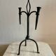 Brutalist candlestick in struck steel 1980