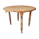 Old round table in walnut with flaps Louis Philippe