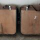 Paire de sacoches pour deux roues en vinyle marron
