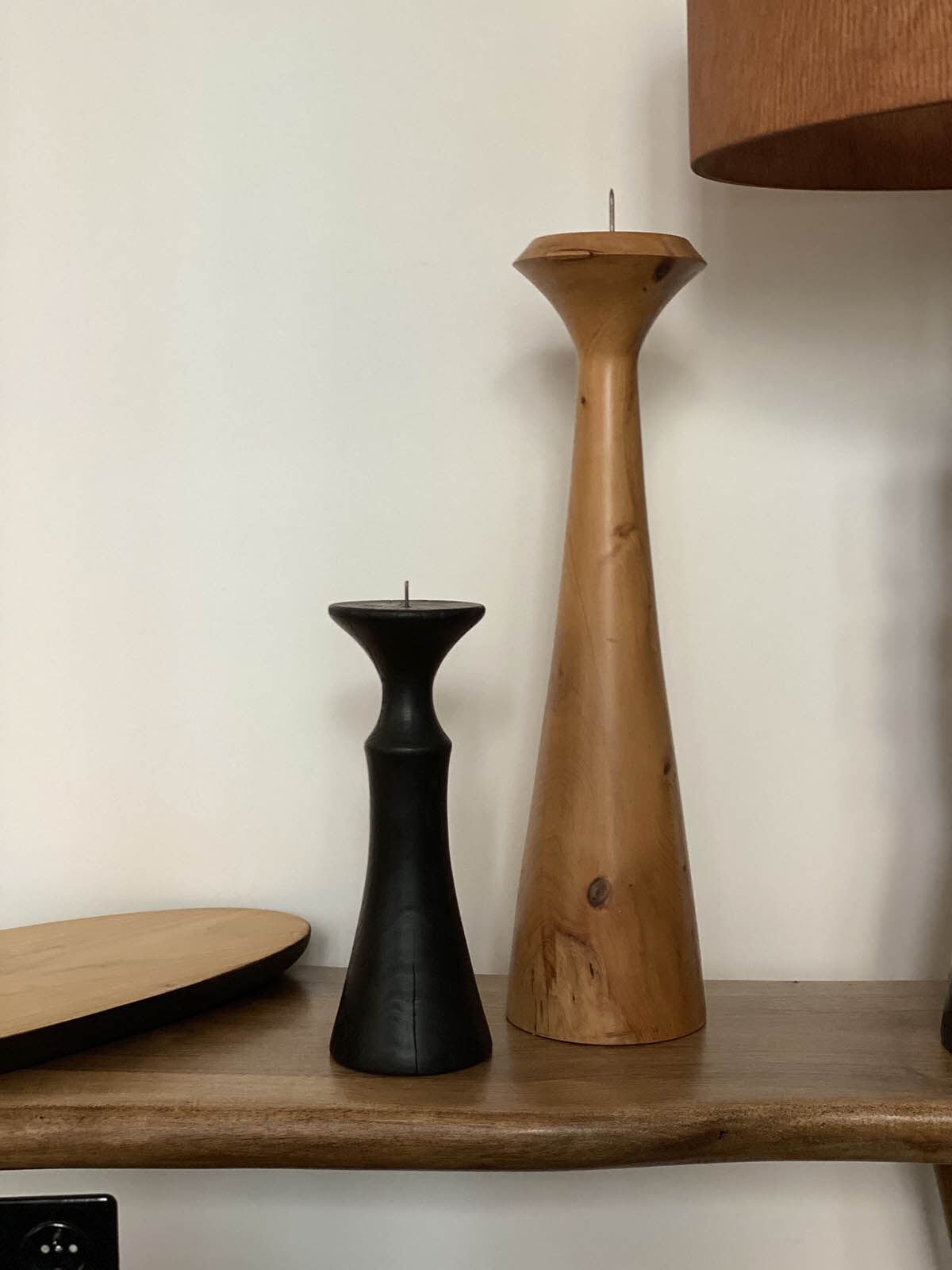 Wooden candle holder