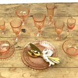 Lot of 6 Rosaline Arcoroc champagne flutes