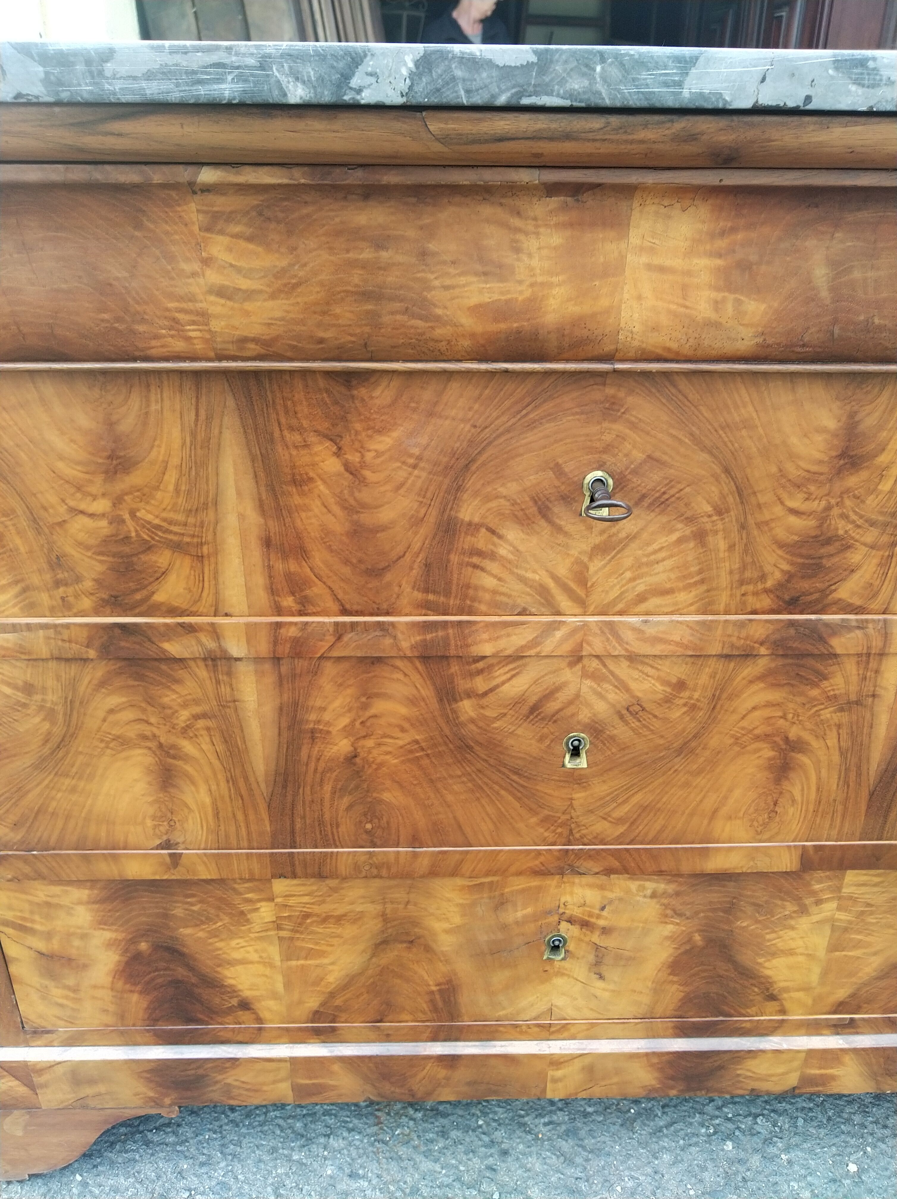 Medieval dresser Louis-Philippe in walnut