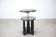 Antique Adjustable Piano Stool with Leather Seat, Black Wood, 1910s, Czechoslovakia