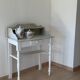 Shabby chic wooden and marble dressing table
