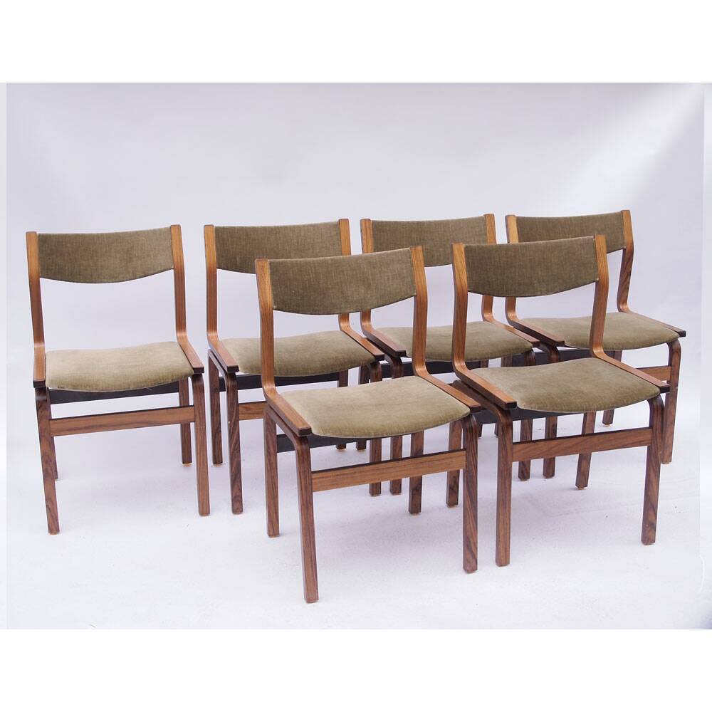 Ensemble de 6 chaises danoises Palissandre de Rio