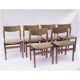 Ensemble de 6 chaises danoises Palissandre de Rio