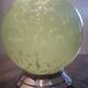 Applique globe boule abat jour opaline vert Clichy moucheté ø 20 cm art déco 1930/1940 TBE