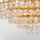 Hollywood Regency style brass and crystal chandelier by Palwa