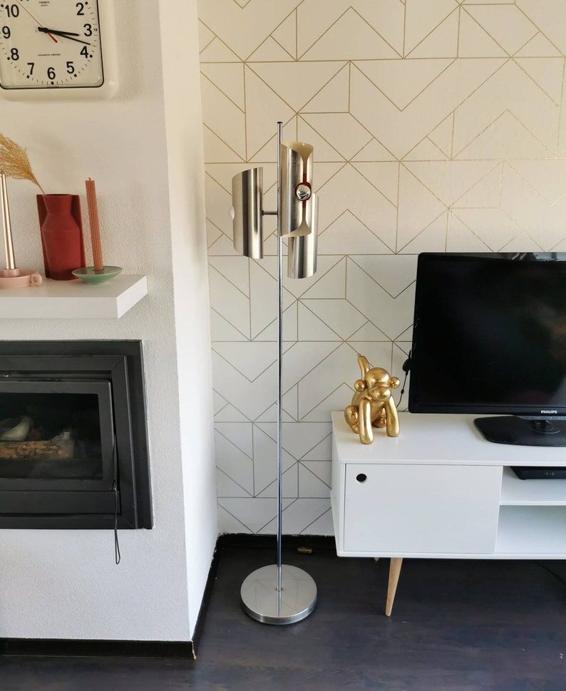 Lampadaire de l'ère spatiale Raak Amsterdam Pollam, 1960