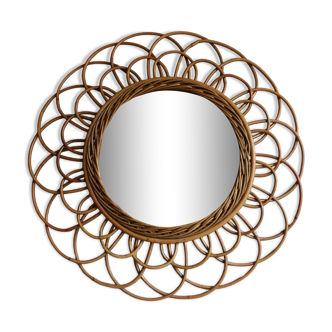 Rattan sun mirror