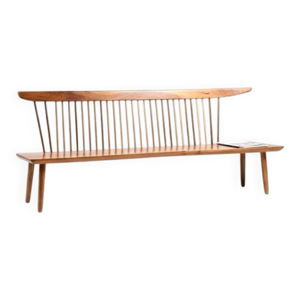 Grand banc en noyer massif