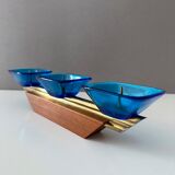 Midmodern candlestick, vintage candle holder teak, 60's vintage interior.