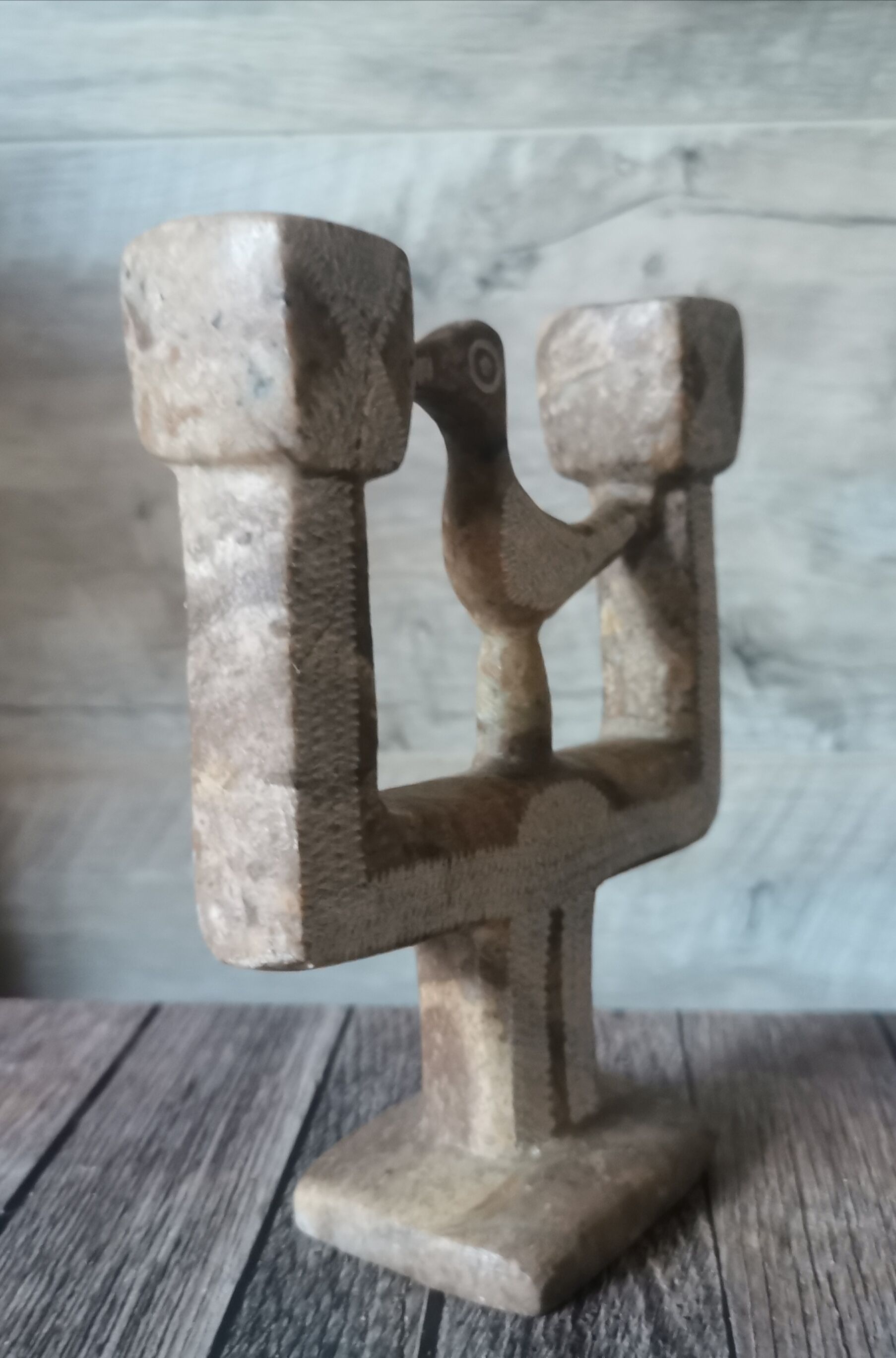 Ethnic stone candle holder