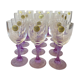18 verres en cristal série Lilas vintage