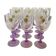 18 verres en cristal série Lilas vintage