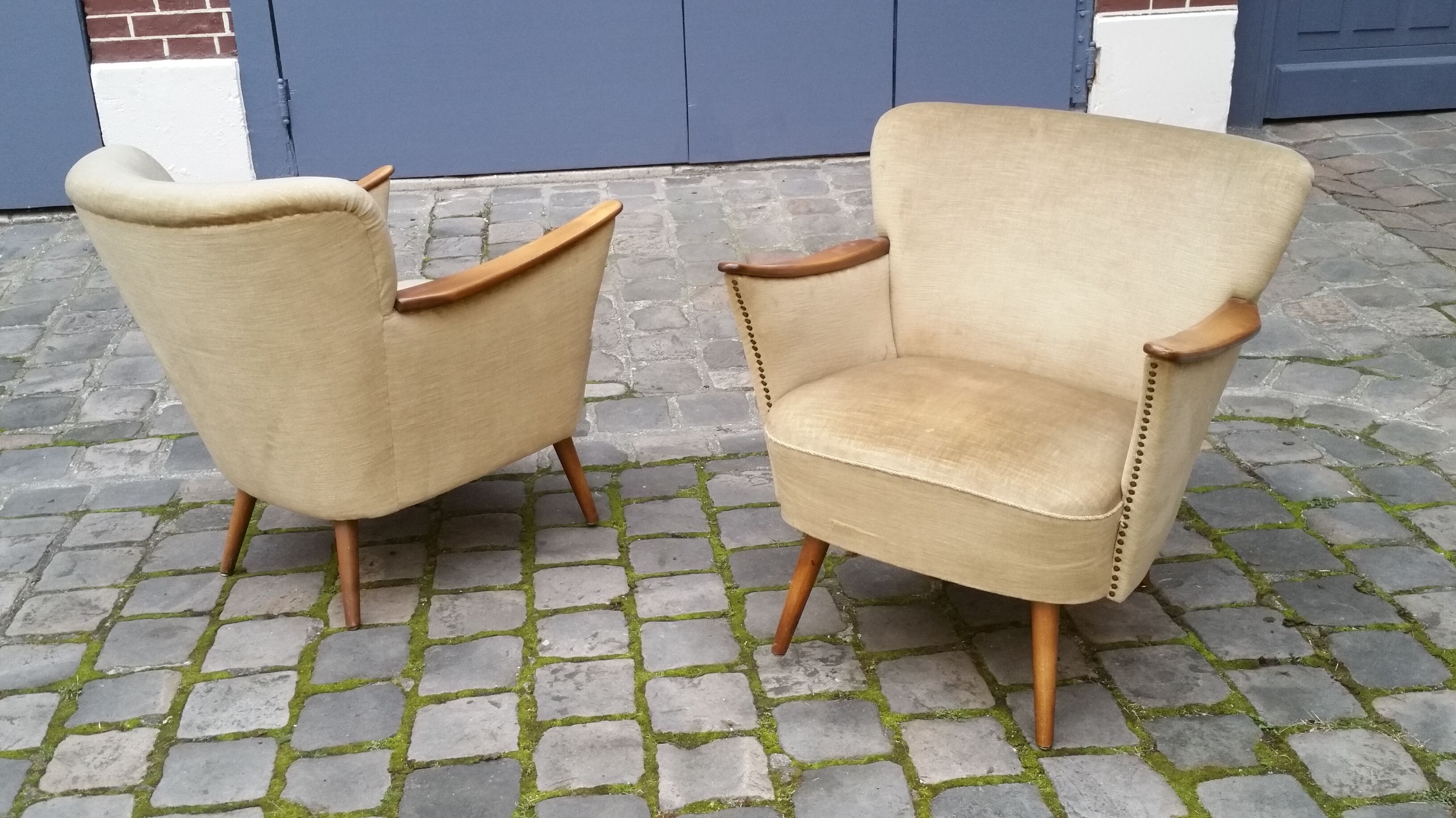 Pair of chairs 50s 60s