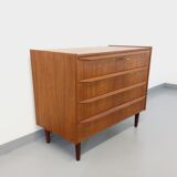 Vintage Scandinavian teak chest of drawers from the 60s