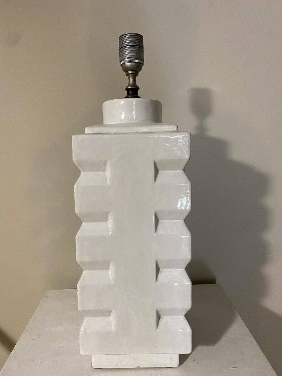White ceramic table lamp, 1960s