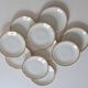 Set of 10 porcelain dessert plates