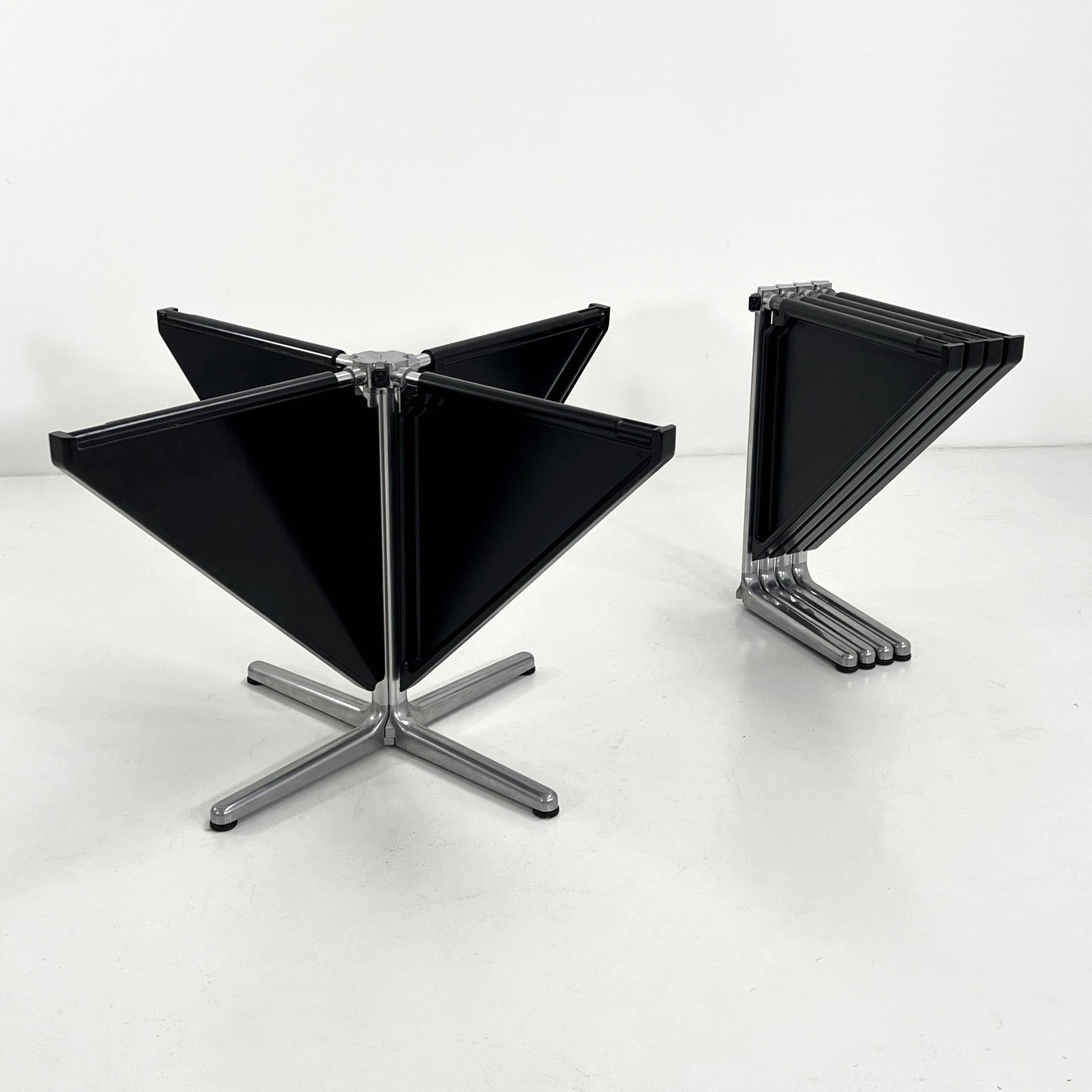 Black Folding Table by Giancarlo Piretti for Anonima Castelli, 1970