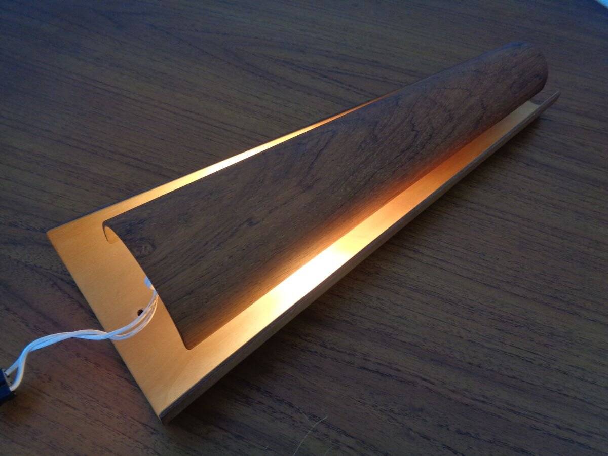 Danish Teak Wall Lamp, 1950s