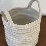 White basket pot cover