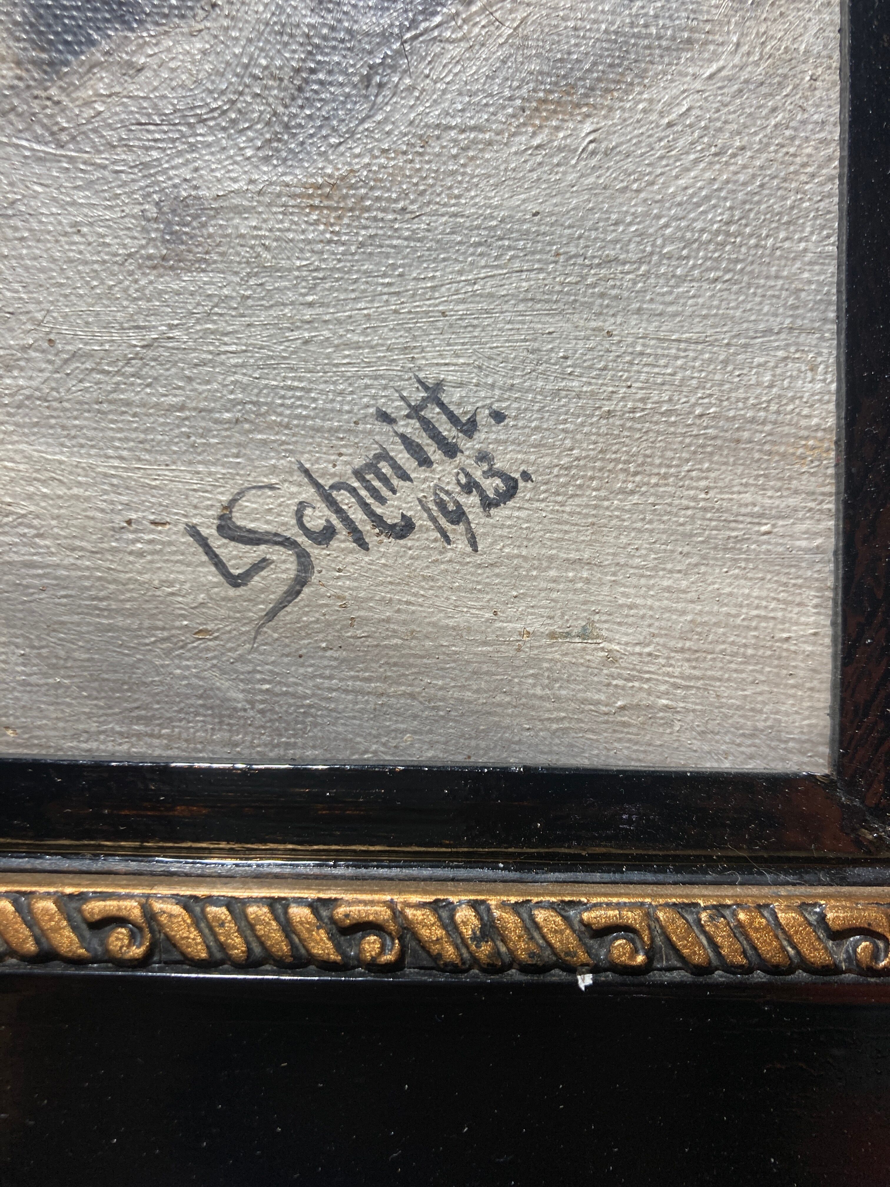 Oil on canvas signed L. Schmitt 1993