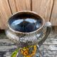 Vintage enamelled ceramic laying vase
