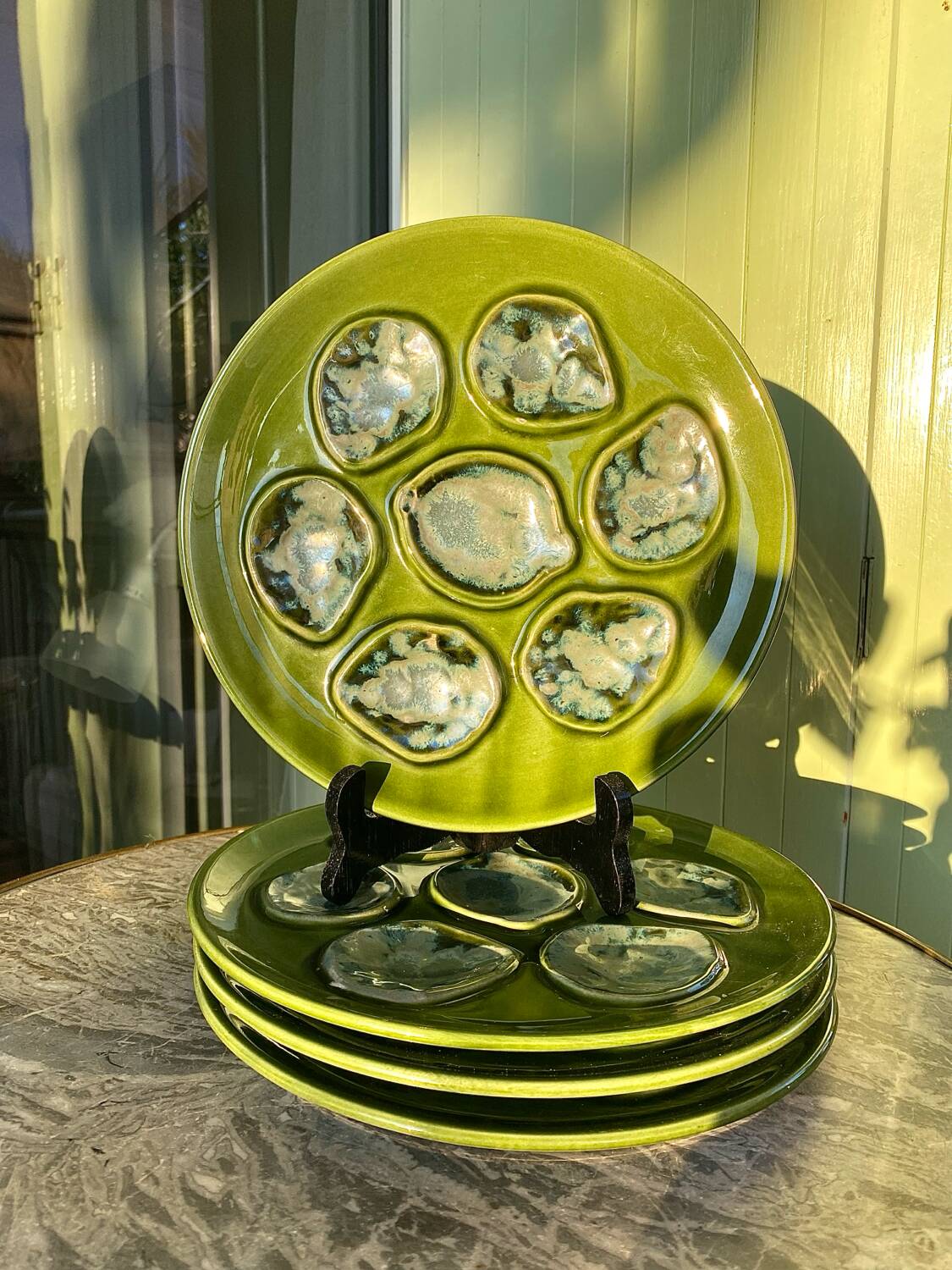 Vintage 50s oyster plates